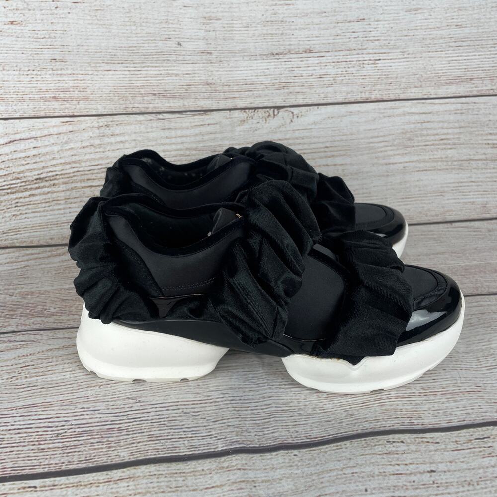Kate Spade Scrunchie Womens Sz 6M Sneakers Black Velour - Picture 5 of 11